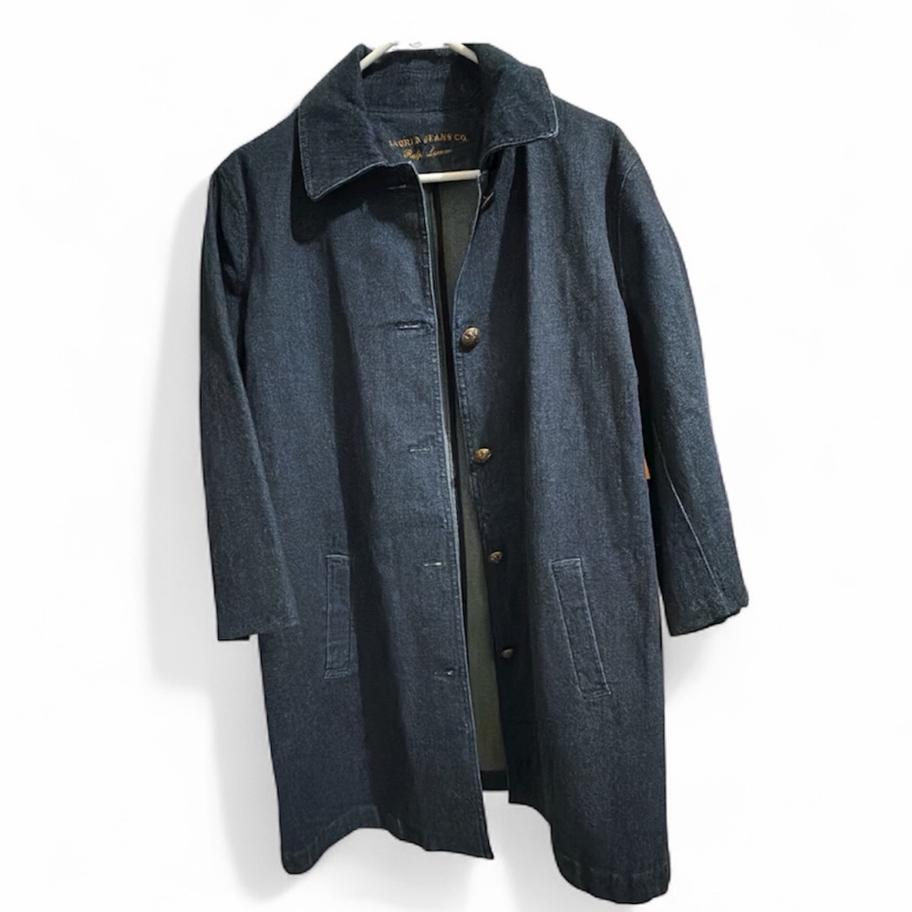 Lauren Ralph Lauren Denim Button Car Coat L